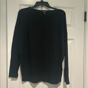 Long sleeved plain black sweater